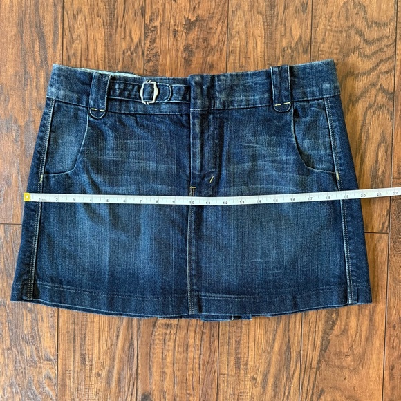 7 For All Man Kind Denim Skirt With Pleated Back - Picture 15 of 16